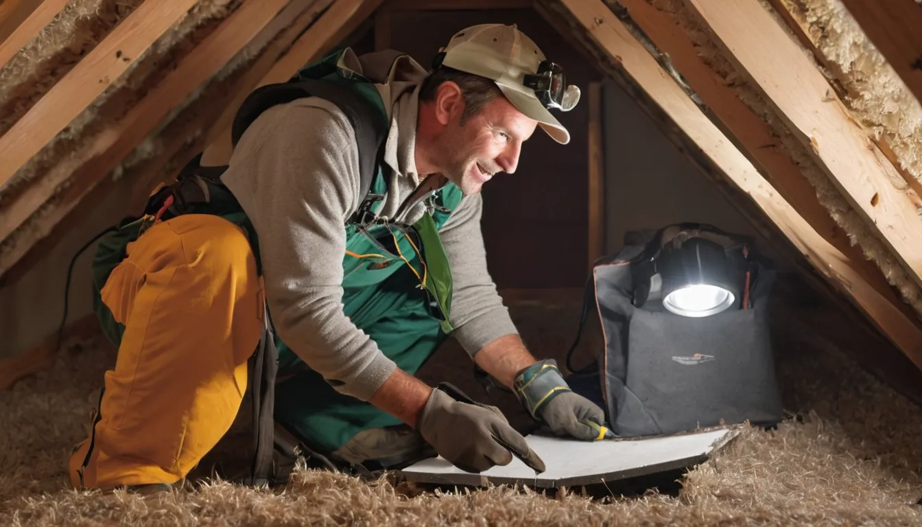 A local provider inspecting an attic for rodent and wildlife entry points in a Clayton home